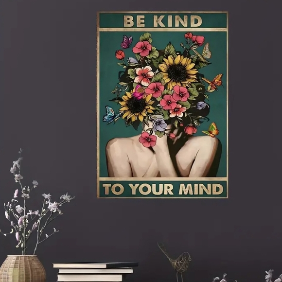 Be Kind to Your Mind Aluminum Decorative Sign - Picture 2 of 4
